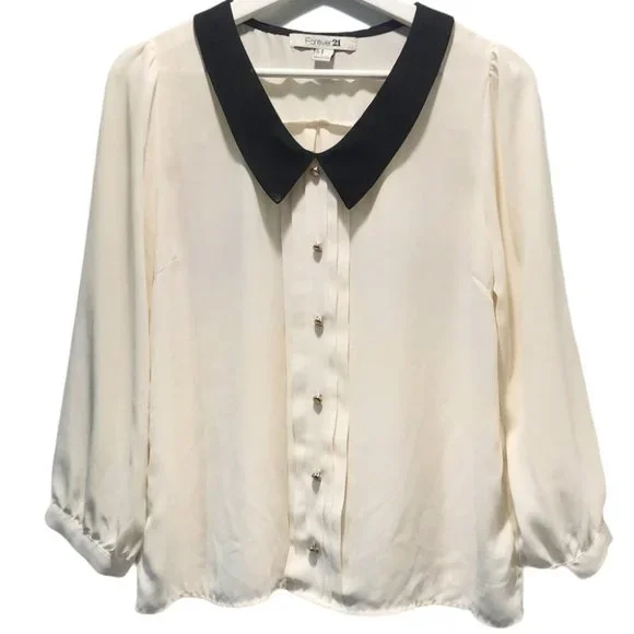 Peter pan collar blouse forever 21 store